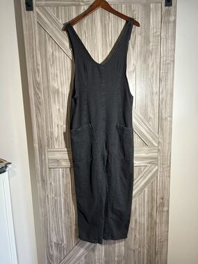 Slouchy Drop-Crotch Denim Harem Jumpsuit / Overalls